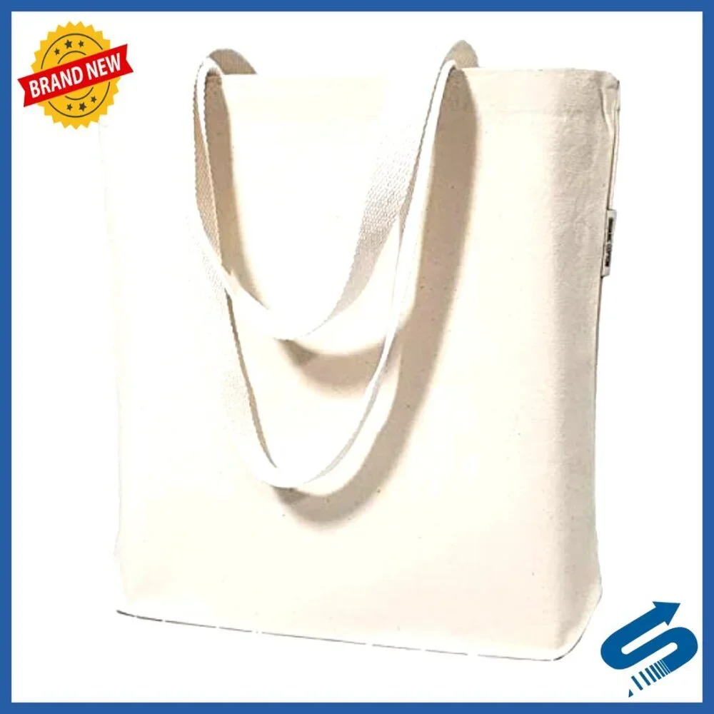 Natural Canvas Tote Bag Bulk Wholesale Plain Organic DIY Craft Decorating